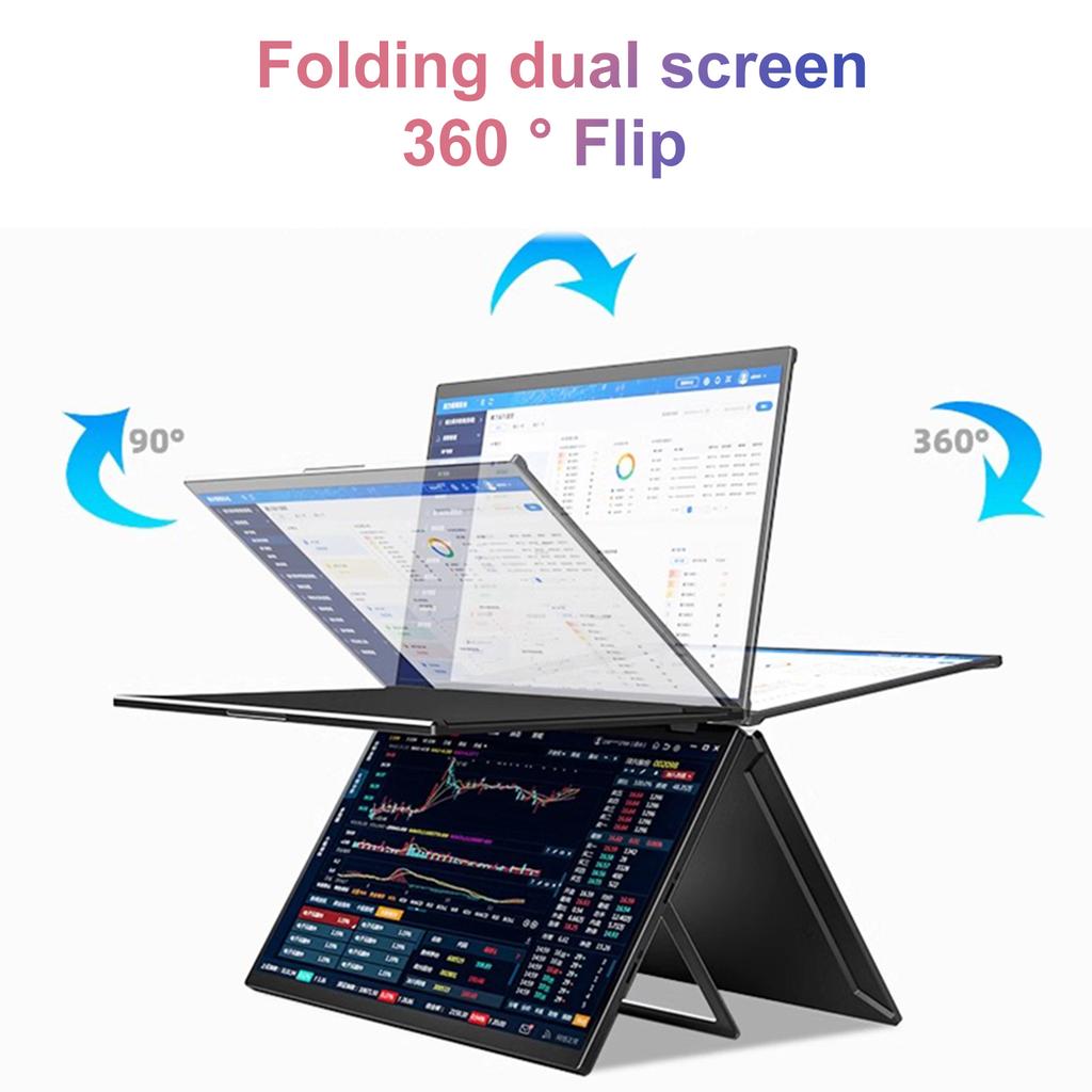 15,6-дюймовый двойной монитор 1080P Расширитель экрана для ноутбука Складной экран Ультратонкий внешний дисплей