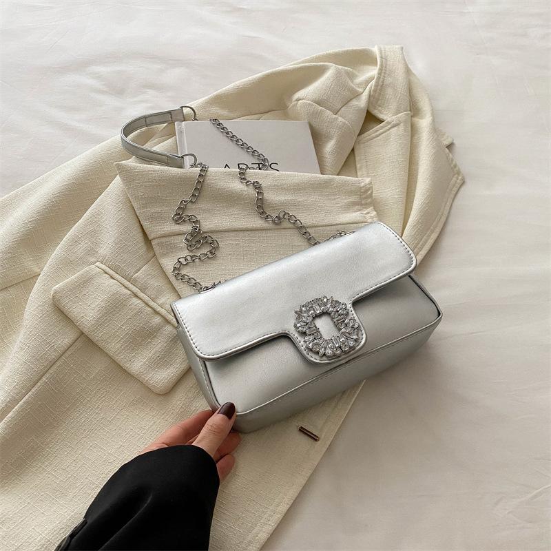 Модная сумка-мессенджер, красивая однотонная маленькая квадратная сумка, в этом году популярная сумка 2024 года, новая простая повседневная сумка через плечо