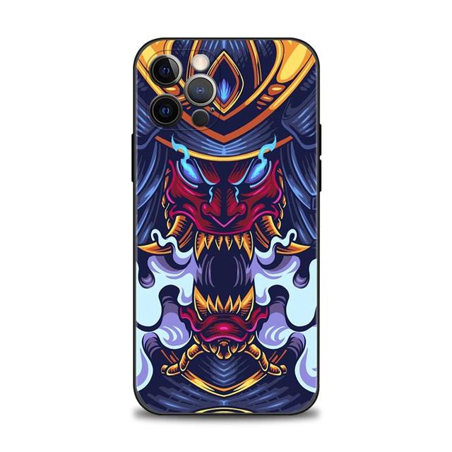 Чехол для телефона с японской самурайской маской Они для Apple Iphone 14 13 12 11 Pro Max 13 12 Mini Xs Max Xr X 7 8 6 6s Plus