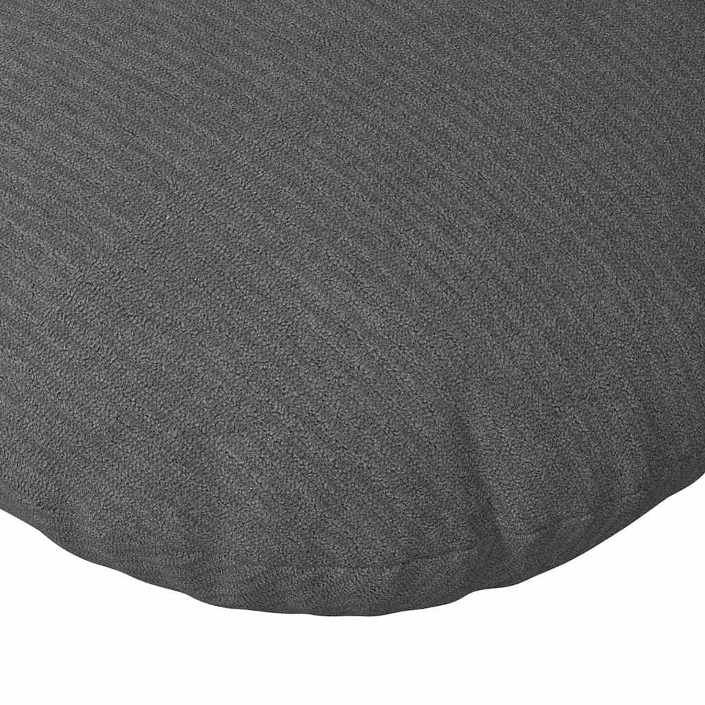 Seat Cushion 2 pcs Dark Grey Ø50 x 19 cm Cord Fabric
