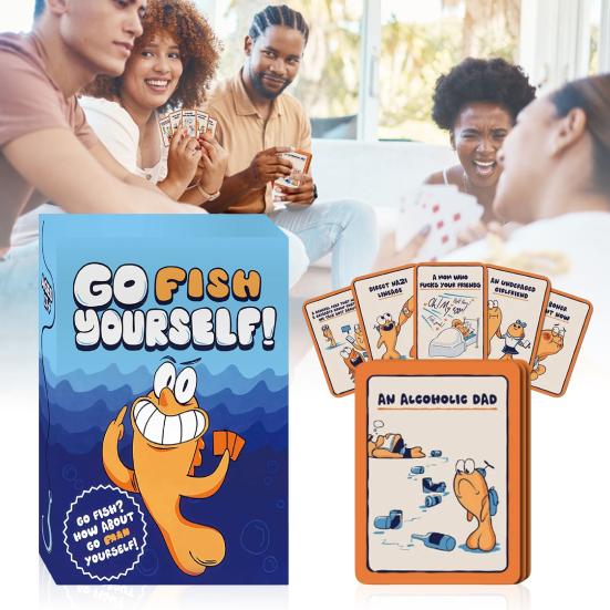 1 Set Go Fish Card Game Hilarious Adult Party Game Portable