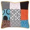 [R0289] - Multicolored 'Patchwork' Designer Cushion - 40 Cm