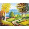 5D DIY Diamond Painting Tree Cross Stitch Kit Full Drill Round Embroidery Landscape Mosaic Art Picture of Rhinestones Decor Gift