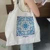 Китайская модная вышивка, большая вместительная белая нейлоновая сумка