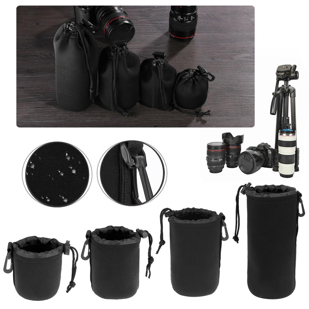 1pcs Camera Lens Bag Photography Lens Pouch Neoprene Waterproof Backpack Drawstring Protector Case for Most Digital SLR Camera