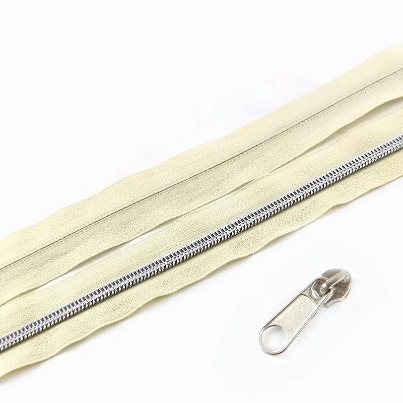 3/5/10 м 5# Нейлоновая тесьма-молния со слайдером Сумки Одежда Ремонт молний Пластиковая спиральная молния DIY Одежда Замена Швейные аксессуары