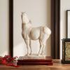 Horse Figurine with Base Tabletop Distressed for Office, Entryway