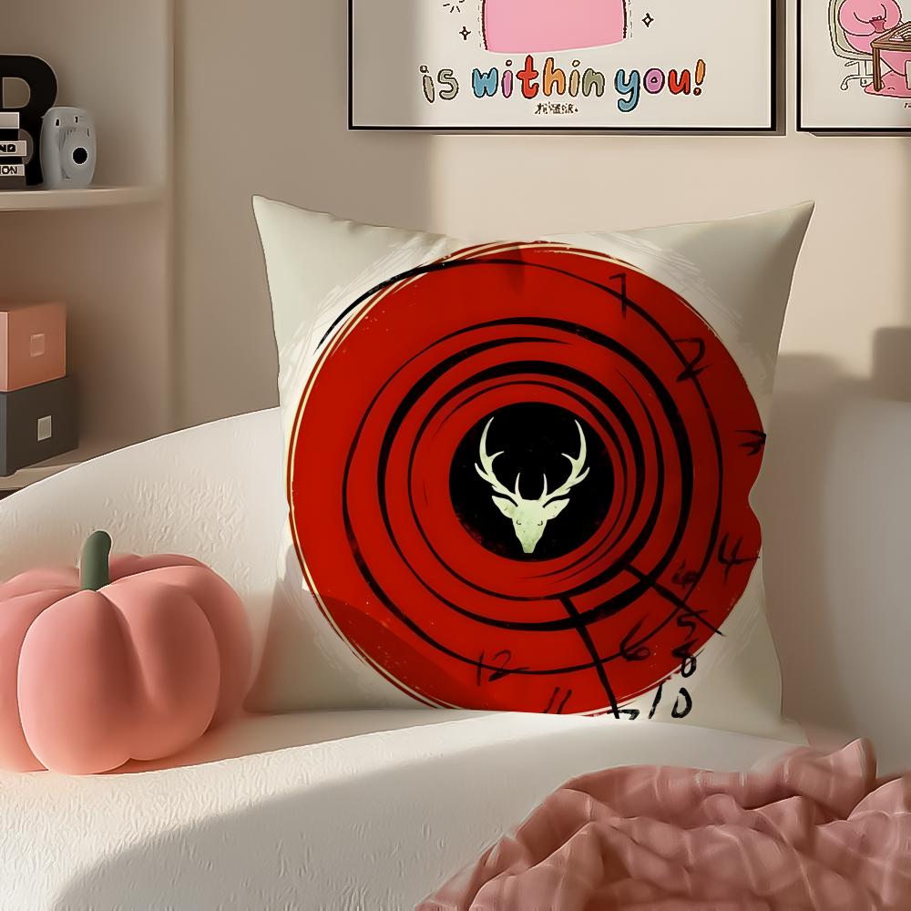 Dark Elegant TV Series HHannibal Cushion Cover Pillowcase Short Plush Invisible zipper Room Sofa Cushion Cover