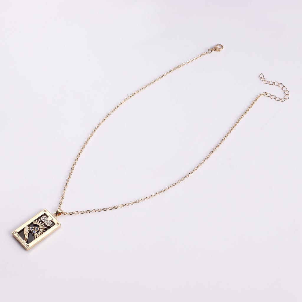 Coloeful Tarot Necklace Star Moon Sun Lovers Magiclan Knight Empress Pendant Necklace for Women