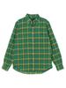 Ships Logo Check Size S Made In Available Online First Men's One-Point Button-Down Shirt, Green, (111100636), Japan,