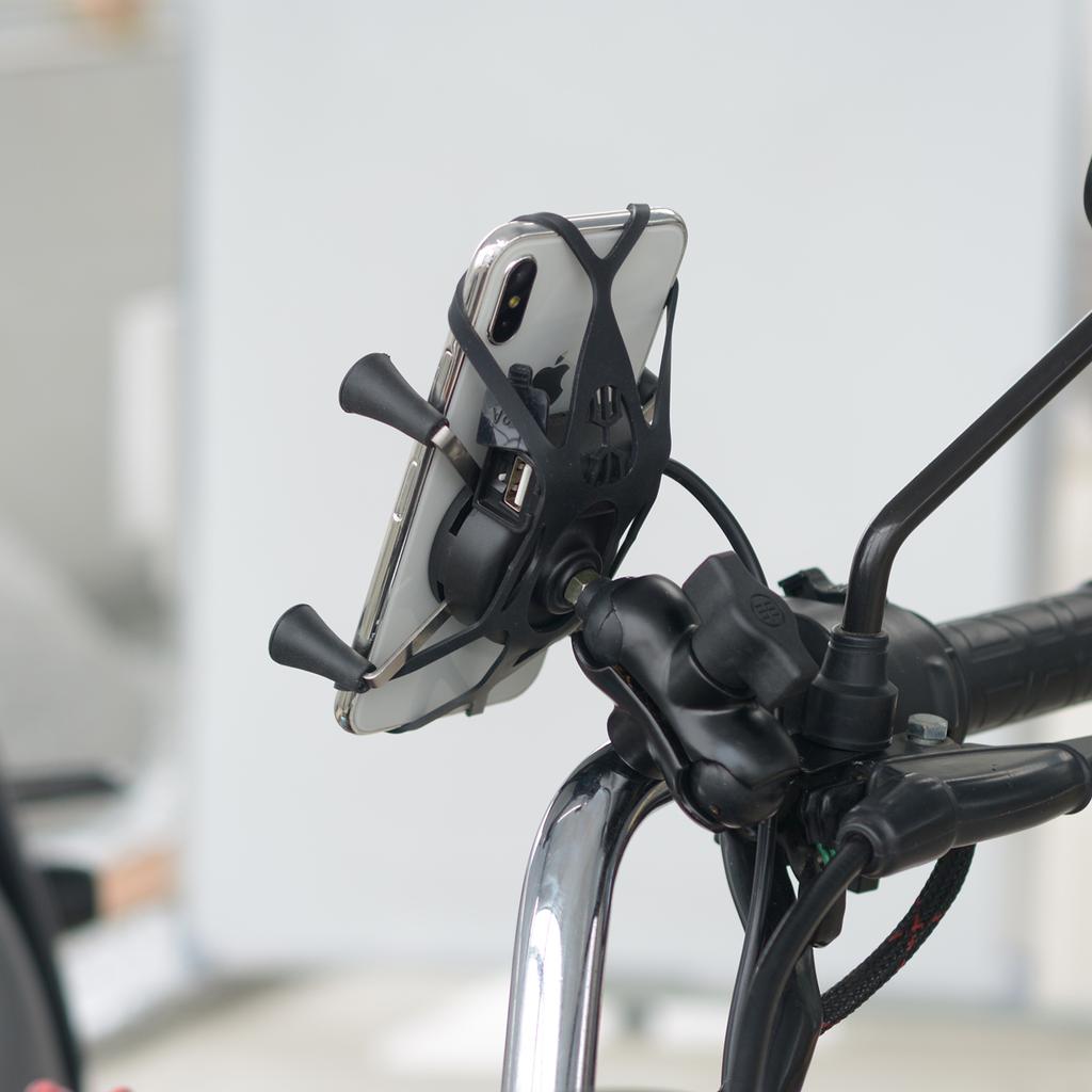 X-shaped Waterproof 9V To 24V USB Motorcycle Bracket Motorcycle Charger