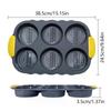 Heat Resistant Hamburger Bun Mold 6 Cavity Burger Bun Maker Soft Bread Loaf Pan  Kitchen Use