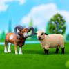 1Pc Simulation Mini Cute Wild Animals Horse Cow Sheep Doll Figure Children'S Collection Toy Gift Simulation Animals Model