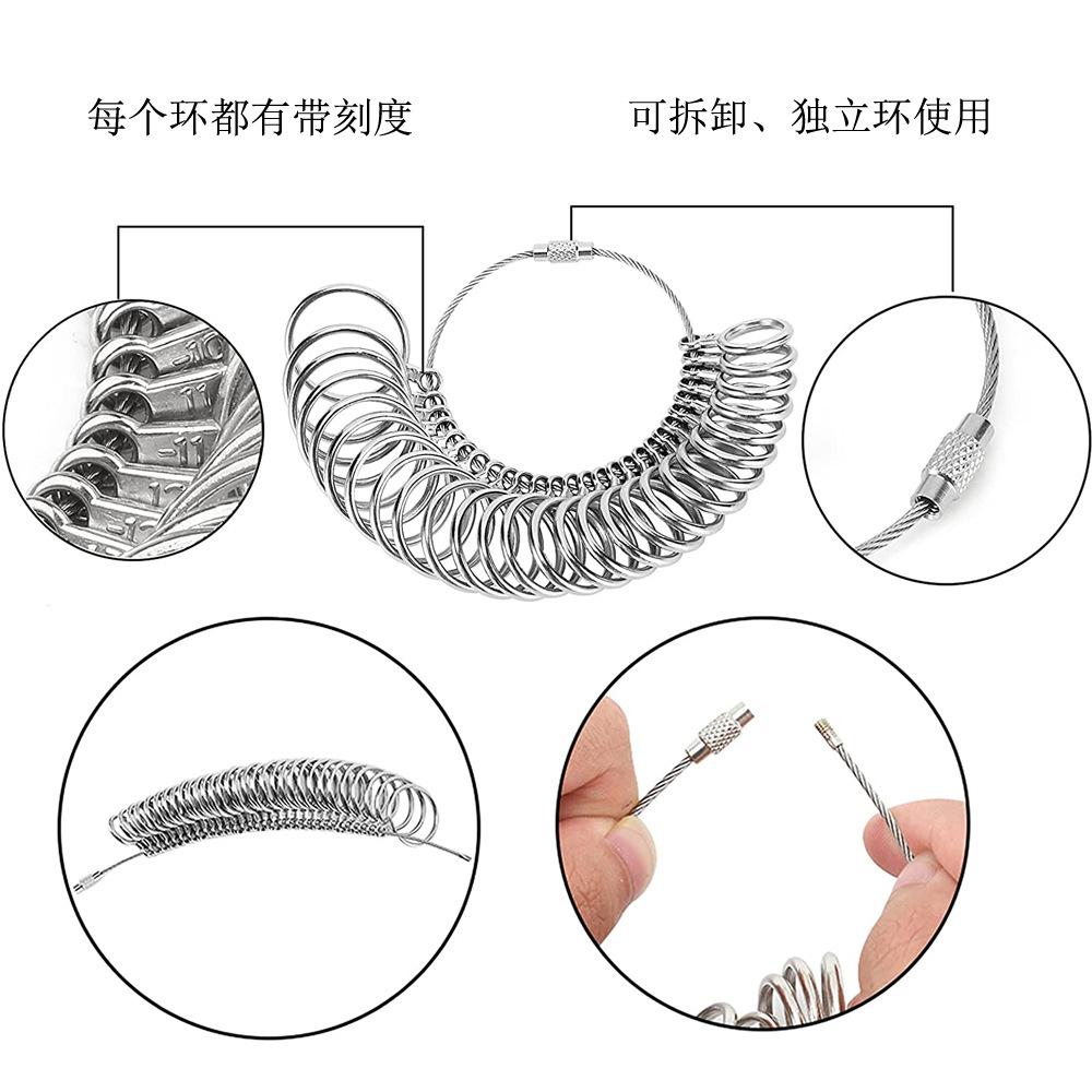 Набор из 2 шт. кольцевых стержней Meidu с круглой головкой и кольцами США 0–13, инструмент для измерения колец из цинкового сплава