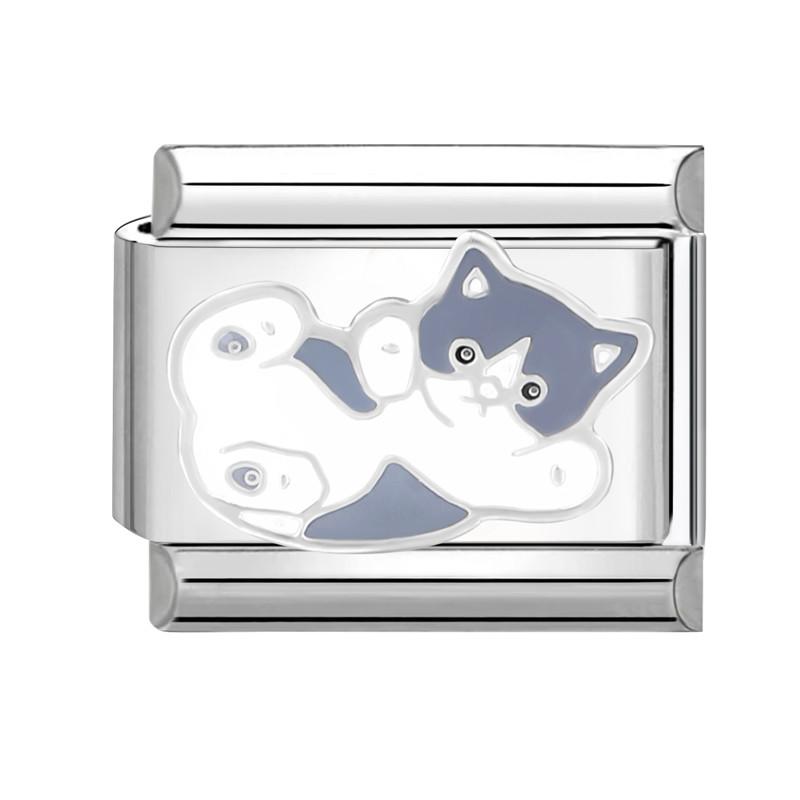 Мультяшные Милые Кошки Собаки Лапа Сердце Ночь Луна Цветы Итальянские Шармы-Звенья Подходят для Браслета из Нержавеющей Стали 9 мм Женщины DIY Изготовление Подарки