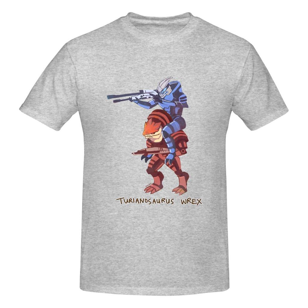 Turianosaurus Wrex Loose But Not Bulky Tshirt Urban Casual Solid Color Tee