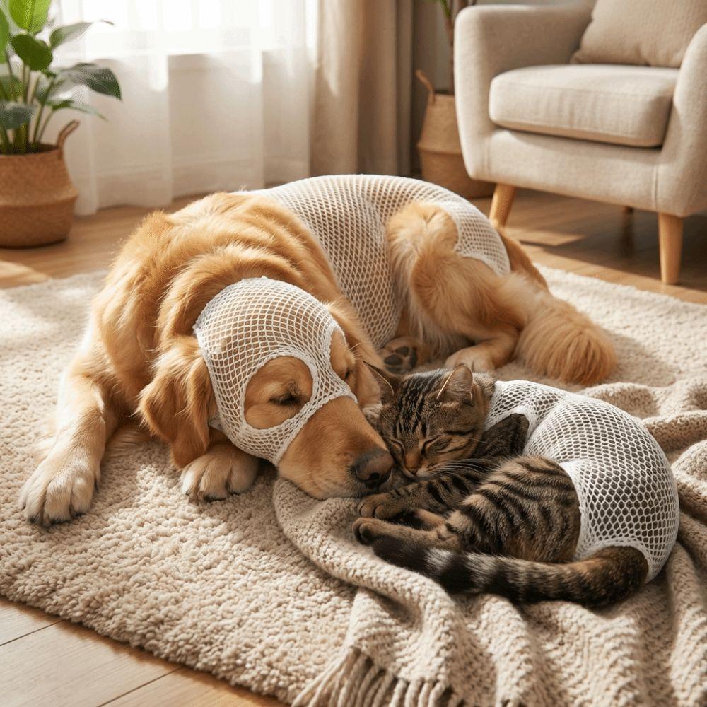 Elastic Pet Protection Cover Breathable Knee Paw Net Sleeve Pet Mesh Bandage Spayed Pet