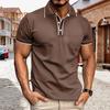 Мужские топы с пуговицами на лацканах, с коротким рукавом, с короткими рукавами, с цветными блоками, стандартный спортивный повседневный топ
