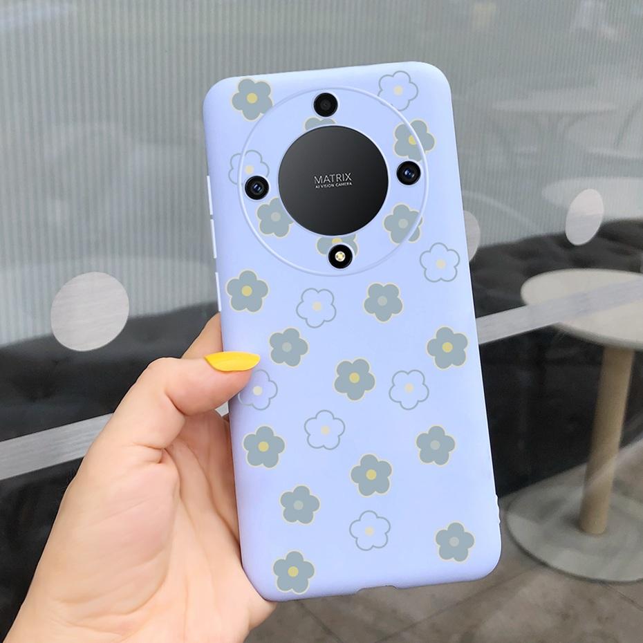 Чехол для телефона For Honor X9a с модным узором «Перо и облако» Для Honor X9a 5G X 9a ROM-NX1 Конфетный цвет Мягкий силикон ТПУ Задняя крышка