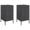 VidaXL Bedside Tables 2 Pcs, Bedside Cabinets with Legs, Nightstands with Drawers, Bedroom Night Cabinets, 843079
