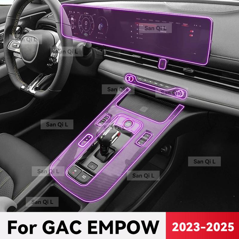 For GAC EMPOW 2024 2025 TPU Car Navigation Screen Film Gearbox Protective Sticker Anti-scratch Interior Accessories