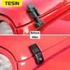 TESIN защелка капота автомобиля, защелка с крышкой для ключа, противоугонная накладка для Jeep Wrangler JK JL JT 2007-2022, внешний вид