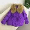 2024 Women's Large Fox Fur Collar Bow Tie Down Jacket - Winter/Autumn