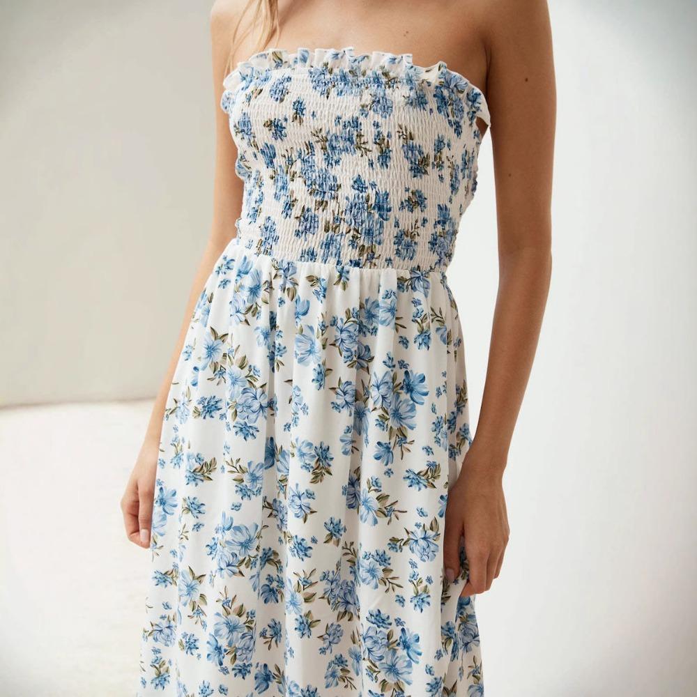 S-XL Женские платья Модные платья Новые платья Пляжное платье для отдыха на море Платья-бюстье с открытой спиной