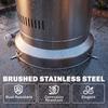 Gas Patio Heater, 13 kW Stainless Steel Portable Propane Outdoor Heater with Pulse Ignition, Tip-over Protection, Silver