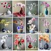 Diy 5D Diamond Painting Flowers In Vase Cross Stitch Kit Full Square Embroidery Mosaic Art Picture Of Rhinestones Decor Gift