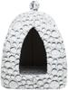 Mila Dog and Cat Igloo, 32 × 42 × 32 Cm, White-grey