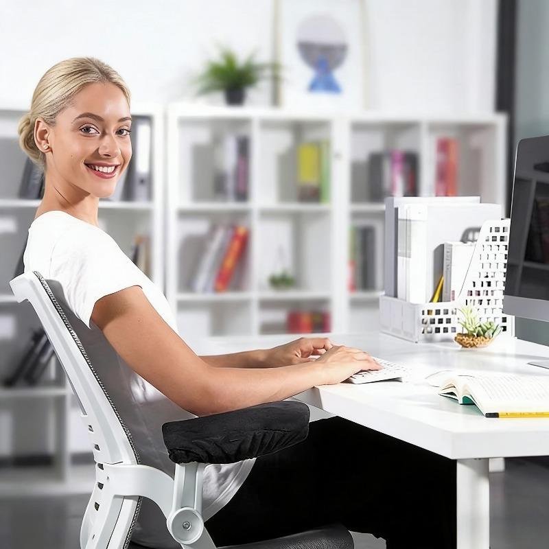 Memory Foam Office Chair Armrest Pads Elbow Support Cushion Pressure Relief Armrest Pillow For Home Office Gaming Chair