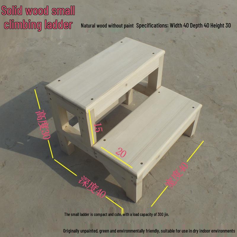 Компактная складная стремянка из массива дерева для дома