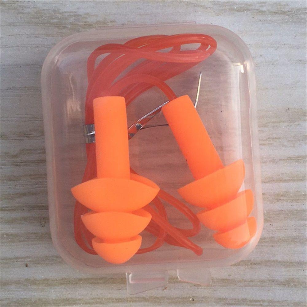 Comfort Soft Silicone Rope Swimming Ears Protector Noise Reduction Ear Plugs Hearing Protection