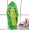 25Cm Cute Children's Baby Plush Peas Filled Plant Doll Toy Children Kawaii Quality Pea-Shaped Pillow Toy Boy Girl Gift
