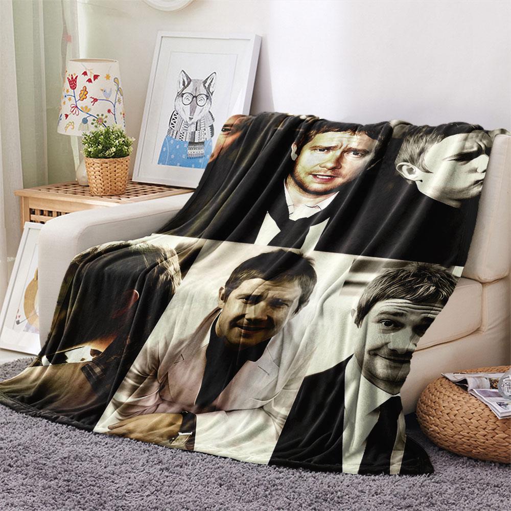 John Watson Printed Flannel Blanket, soft throw for bedroom sofa, washable, fan merchandise, great gift.