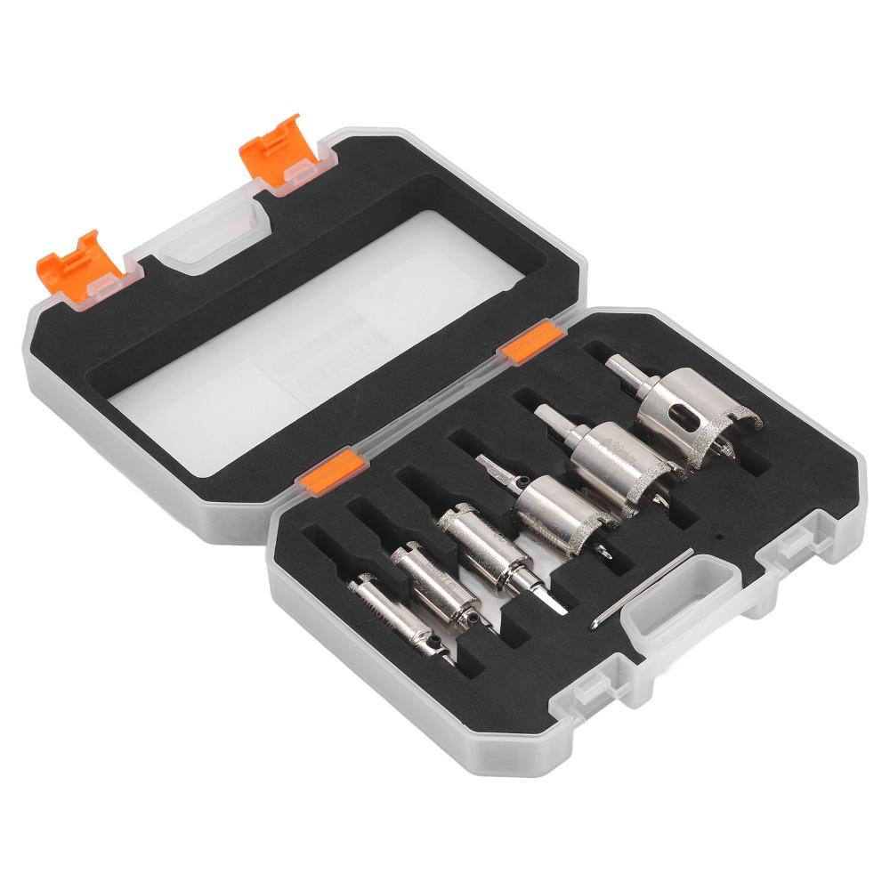 6pcs Portable Carrying Case Diamond Hole Saw Kit Diamond Hole Saw Set Drilling Marble