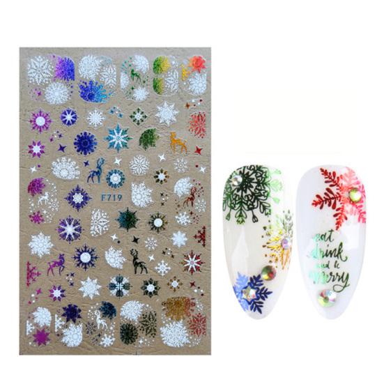 Наклейки для маникюра, декоративные яркие бумажные наклейки для ногтей, рождественские подарки, наклейки для дизайна ногтей, блестящая фольга, декор, маникюрная наклейка для женщин