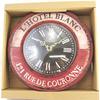 [M7776] - Metal Clock 'Terroir Français' l'Hotel White (24 Cm)