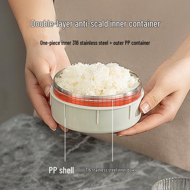 TAFUCO 3-Layer 2.5L 316 Stainless Steel Insulated Lunch Box