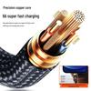 120 Вт Прозрачный Плетеный Кабель Super Fast Charging, Совместимый с Двойным Type-C и Apple PD, для Huawei, Трансграничный Стиль