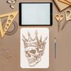 PET Hollow Out Drawing Painting Stencils, for DIY Scrapbook, Photo Album, Skull, 297x210mm
