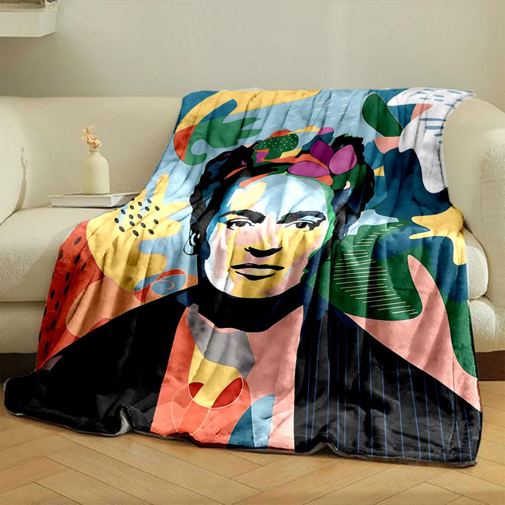 Frida Kahlo Abstract Art Throw Blanket bedroom Blanket for Livingroom Couch lunch break Soft Cozy throw for Friend's festival Gift