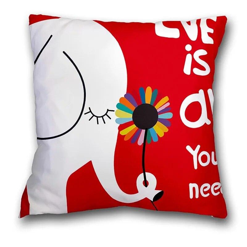 Office Seat Cushion Pillow Cartoon Cute Animal Pattern Print Pillow Case Bedroom Bay Window Cushion