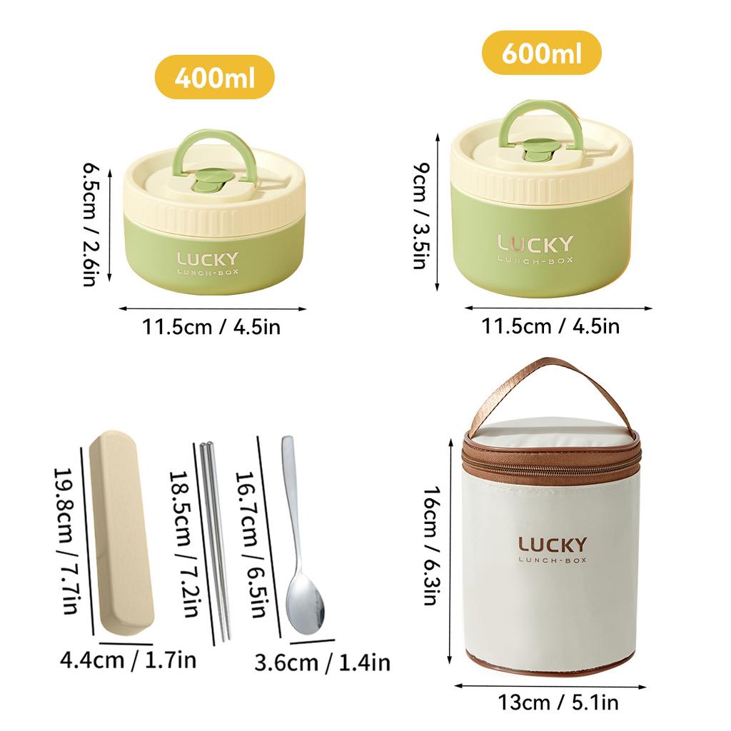 18/8 нержавеющая сталь термоконтейнер для еды Bento Lunch Box Set, портативный контейнер для ланча, сохраняющий тепло с термосумкой