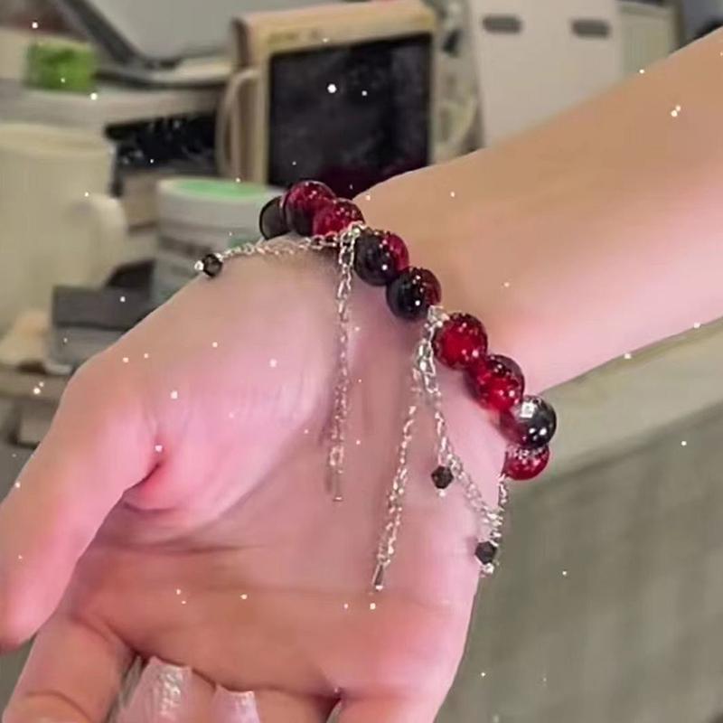 Браслет из бисера в стиле аниме, бусины для благословения, цепочка, подвеска, браслеты, ювелирные аксессуары