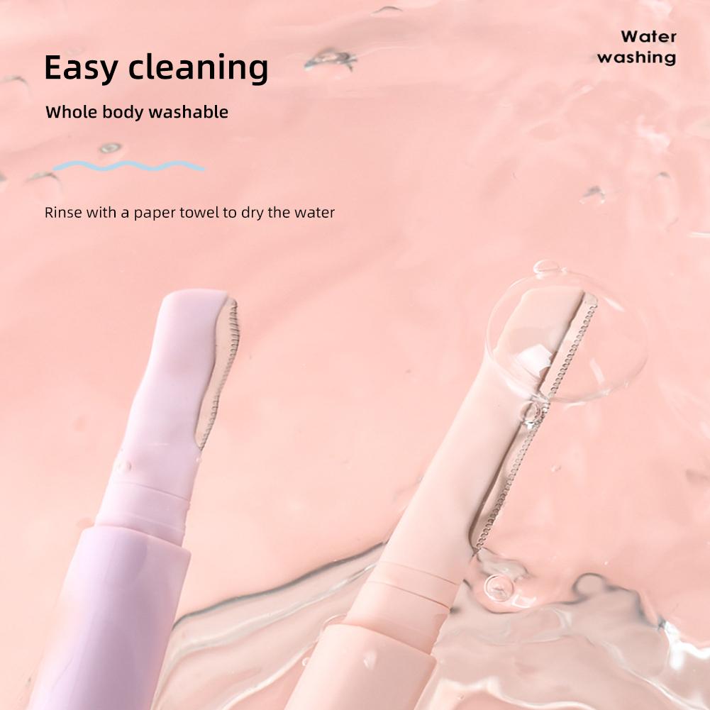 Двусторонний триммер для бровей с макролезвием, устойчивым к царапинам, безопасная моющаяся бритва для бровей, инструмент для макияжа и красоты