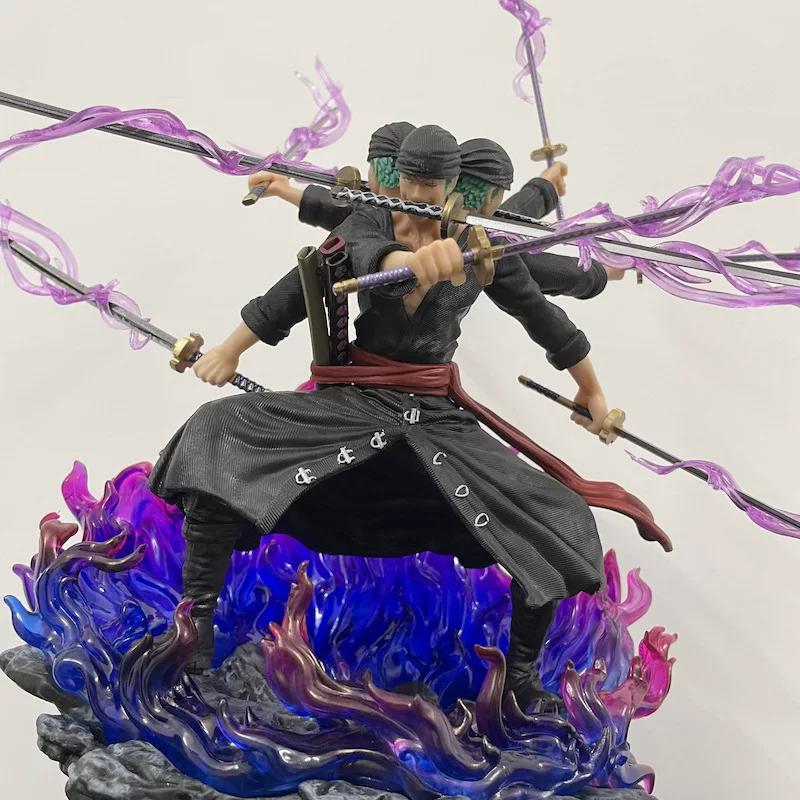 One Piece Roronoa Zoro Asura Action Figure Anime Statue Three Sword Style Collection Model Toy For Anime Fans Xmas Birthday Gift