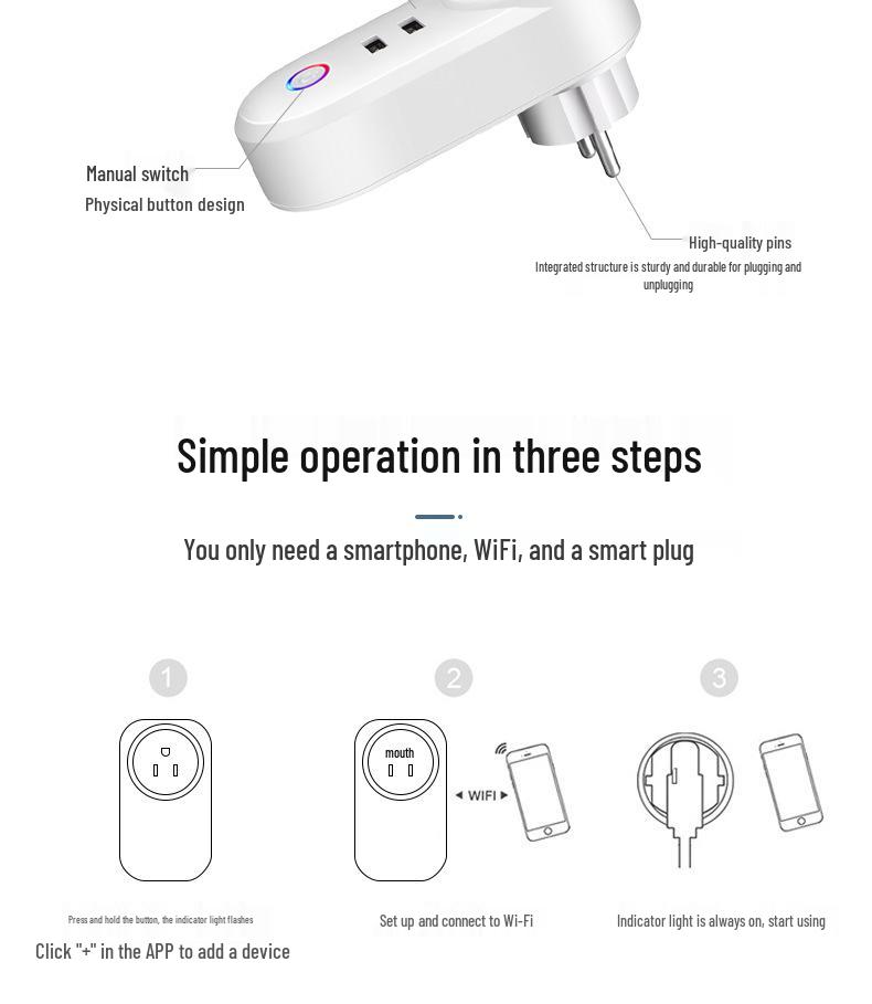 Умная WiFi розетка: USB, Совместимость с US/UK/EU/BR/IL/IT