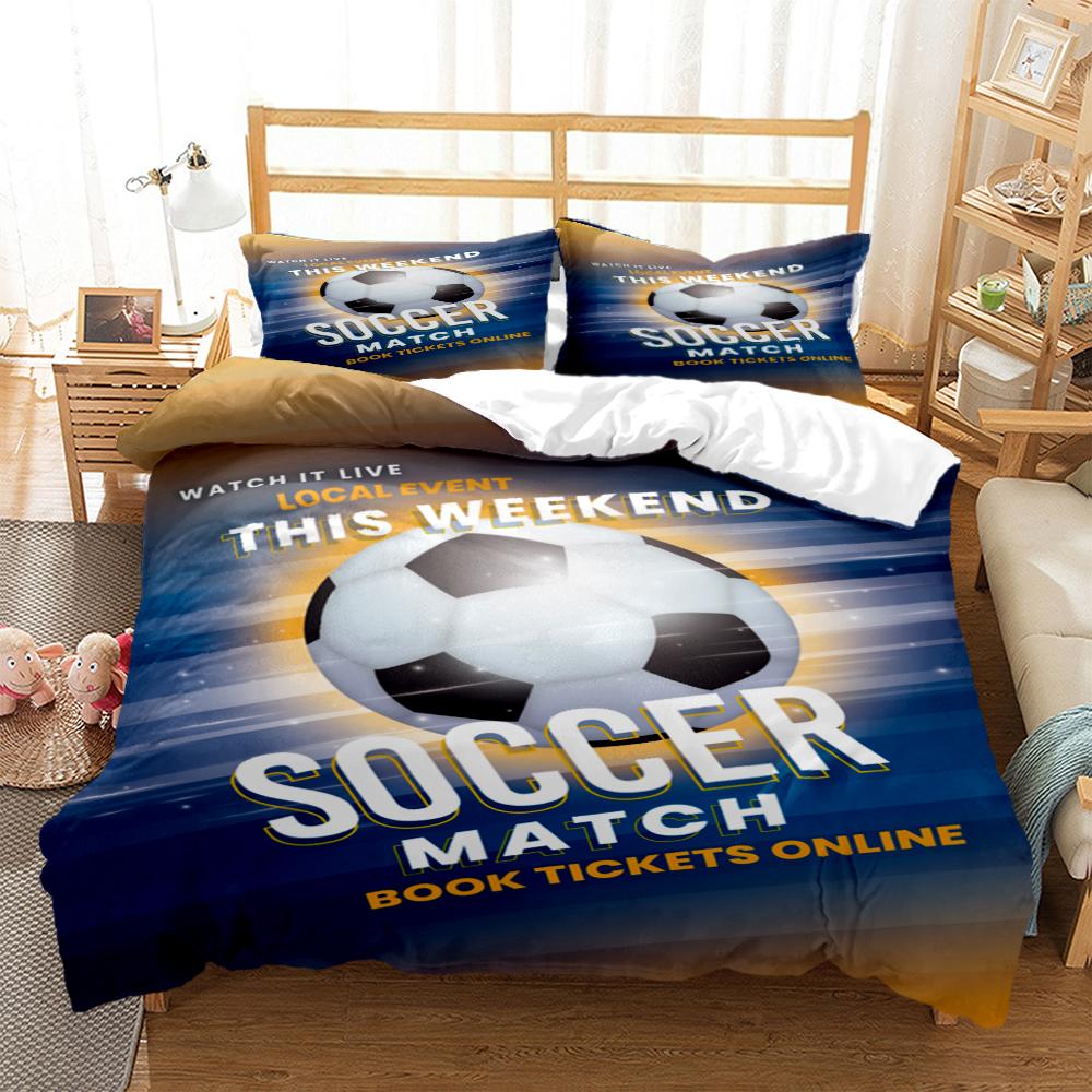 Comforter Soccer Digital Print Bedding Sets Child Boys Set For Teens King Size Bedding Set